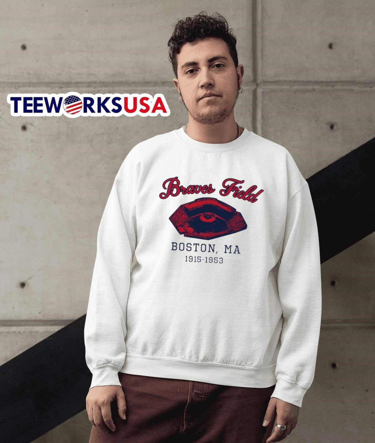 Braves field Boston ma 1915 -1953 - Adult & Kids T-Shirts, Sweatshirts & Hoodies apparel design preview 3