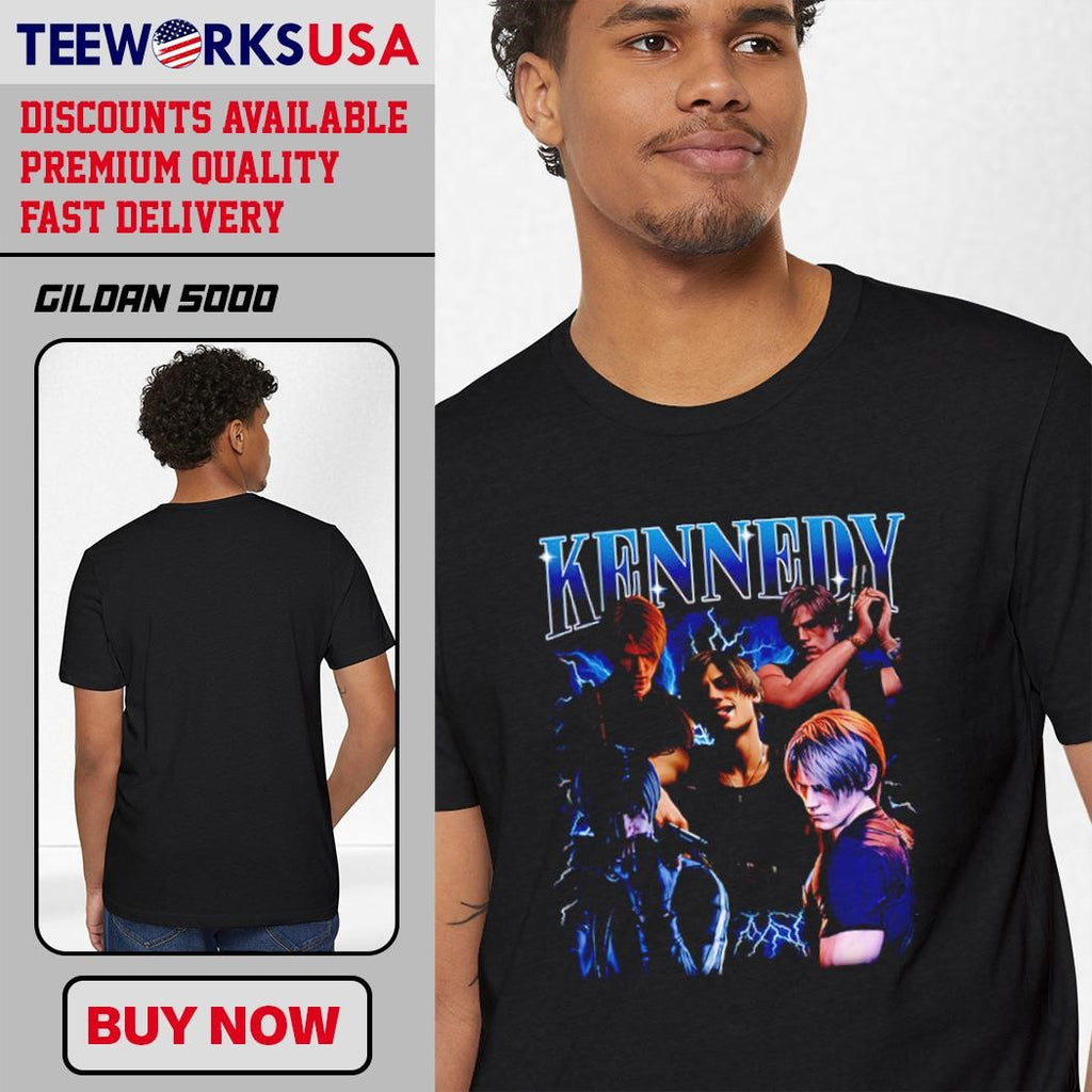 Leon Scott Kennedy the Resident Evil Classic style - Adult & Kids T-Shirts, Sweatshirts & Hoodies apparel design preview 1
