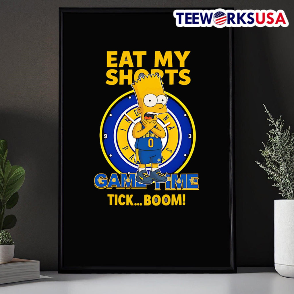 Bart Indiana Pacers eat my shorts came time tick boom - Adult & Kids T-Shirts, Sweatshirts & Hoodies apparel design preview 5