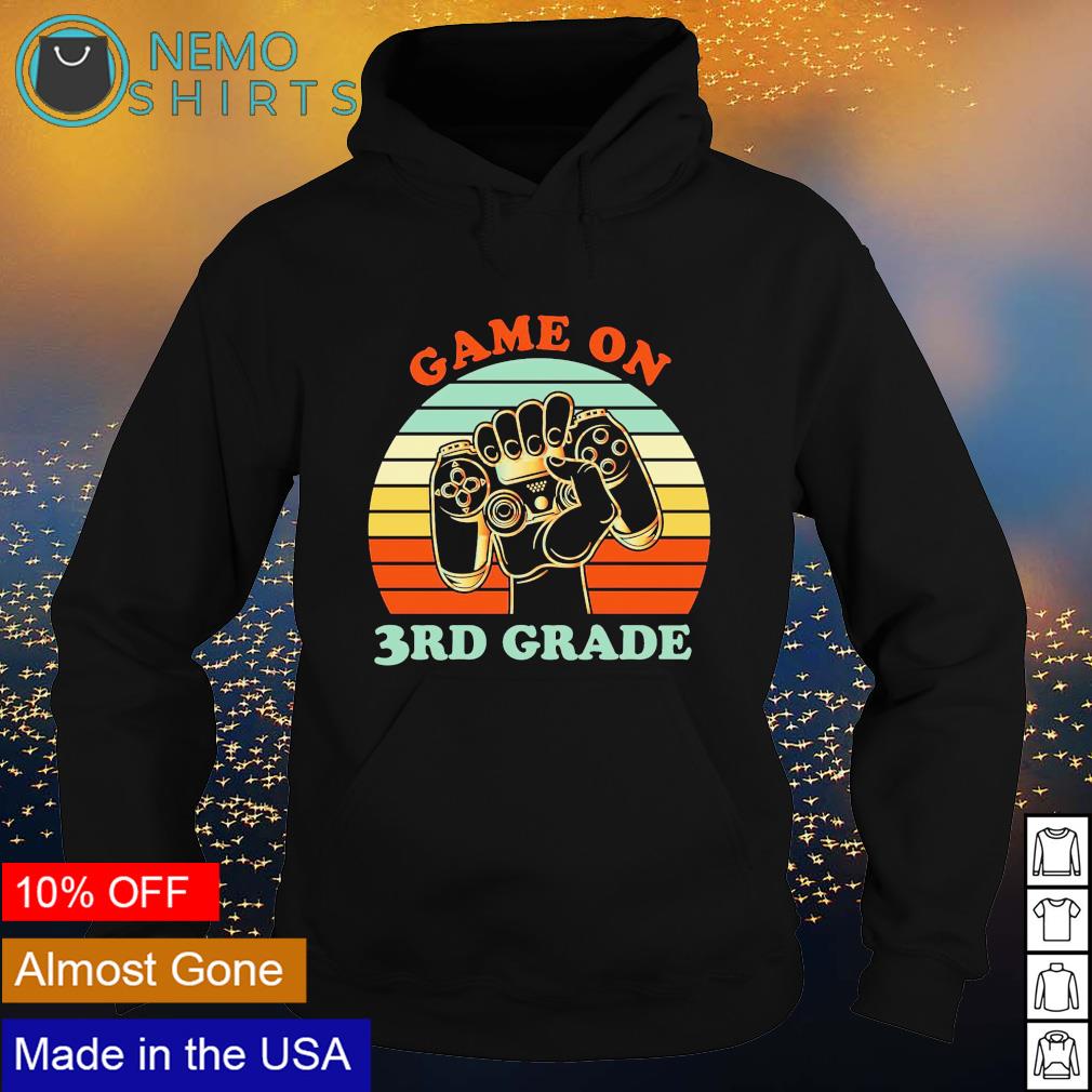 Game on 3rd grade vintage - Adult & Kids T-Shirts, Sweatshirts & Hoodies apparel design preview 2