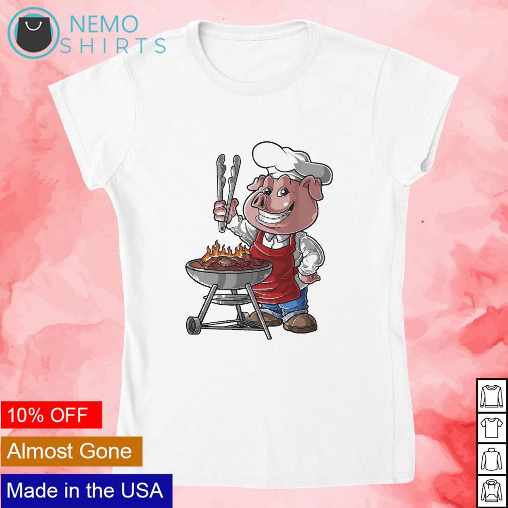 Grilling pig art - Adult & Kids T-Shirts, Sweatshirts & Hoodies apparel design preview 4