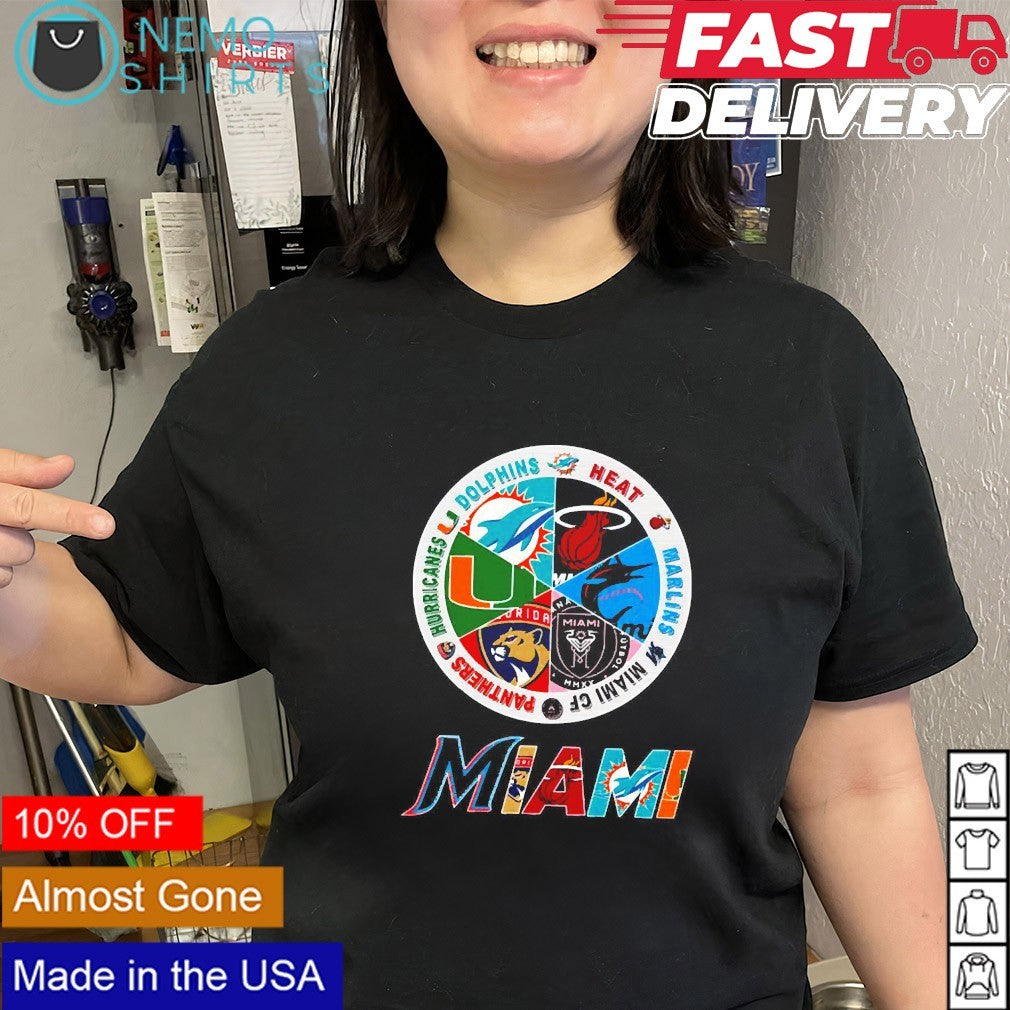 Miami sports Heat Dolphins Marlins Florida Panthers - Adult & Kids T-Shirts, Sweatshirts & Hoodies apparel design preview 3
