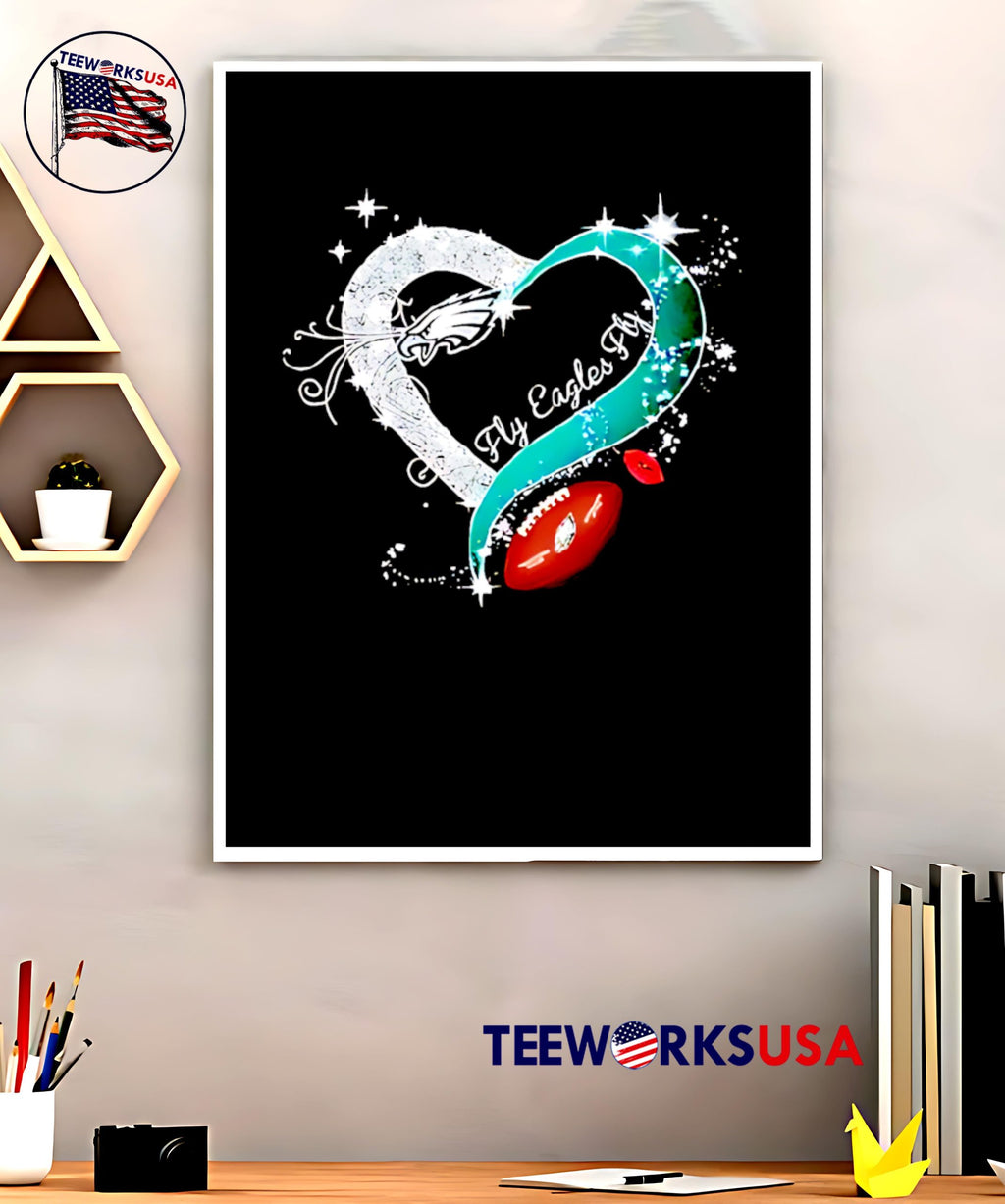 Philadelphia Eagles Fly Heart - Adult & Kids T-Shirts, Sweatshirts & Hoodies apparel design preview 5
