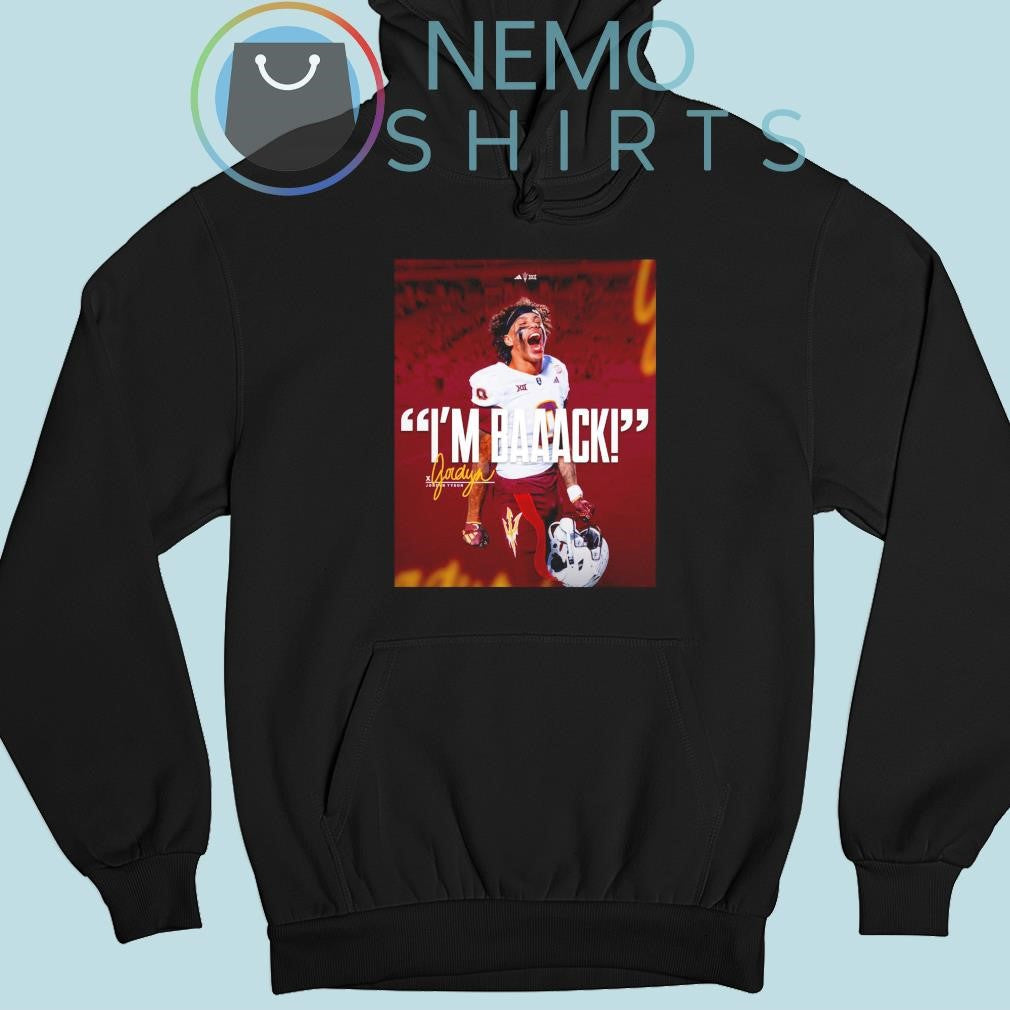 Jordyn Tyson Arizona State Sun Devils I'm back - Adult & Kids T-Shirts, Sweatshirts & Hoodies apparel design preview 2