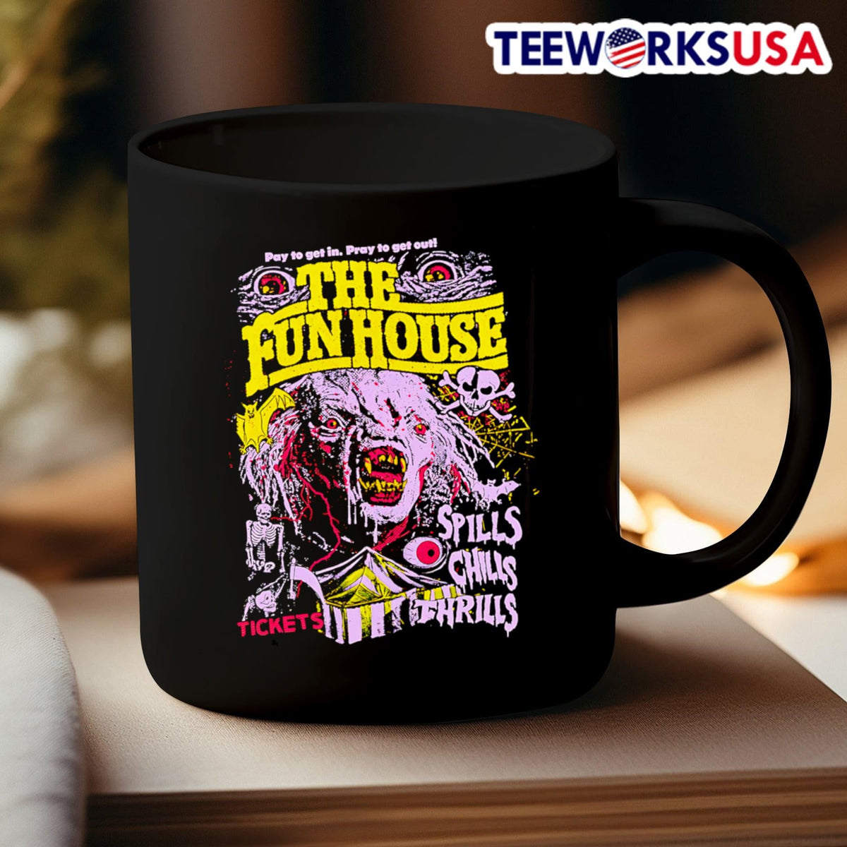 The Funhouse chills and thrills - Adult & Kids T-Shirts, Sweatshirts & Hoodies apparel design preview 3