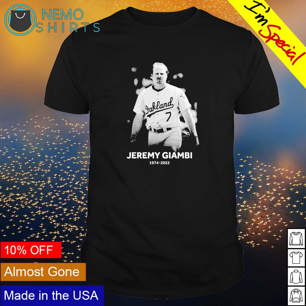 RIP Jeremy Giambi 1974 2022 - Adult & Kids T-Shirts, Sweatshirts & Hoodies apparel design preview 1