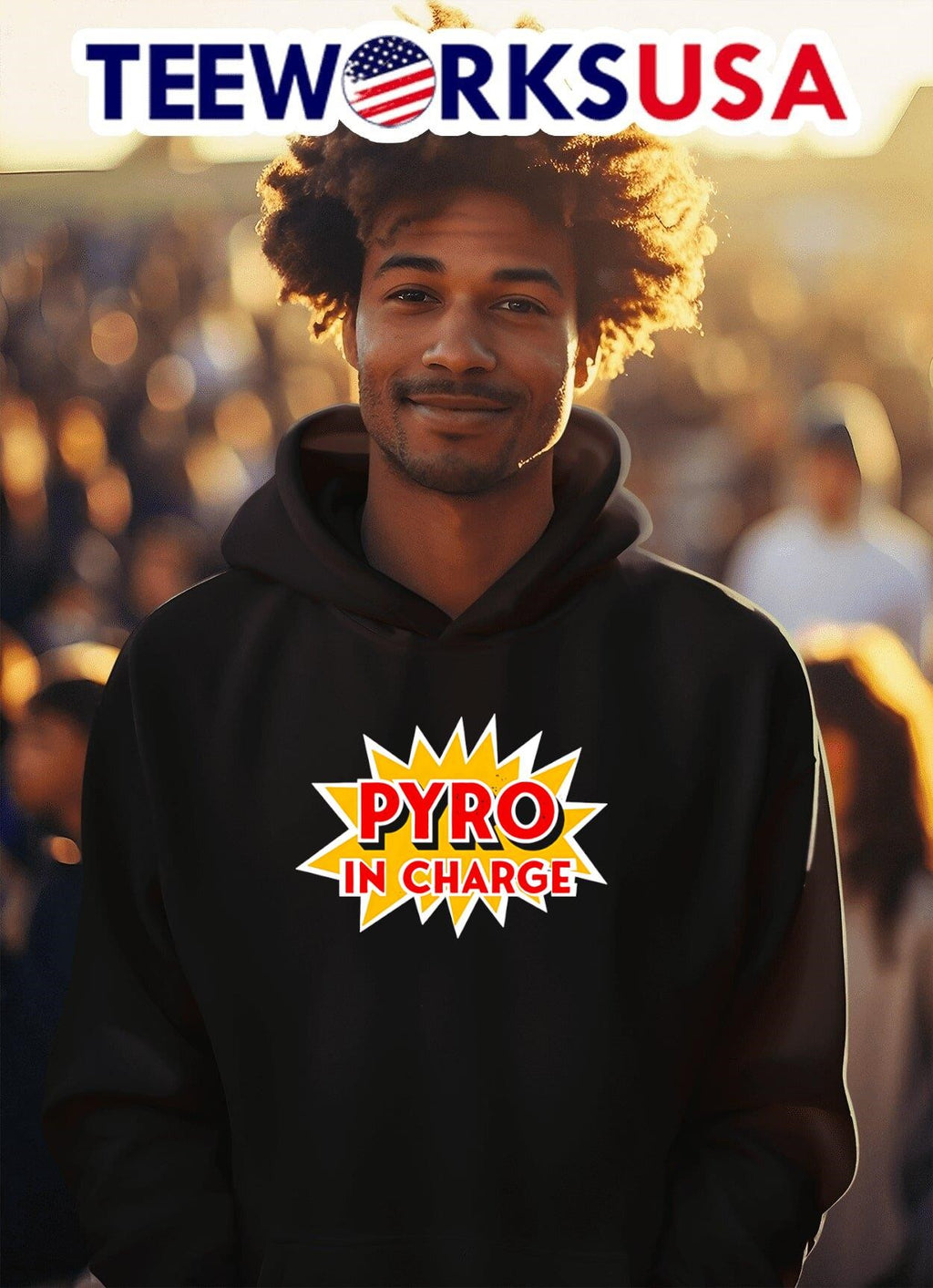 Pyro in Charge - Adult & Kids T-Shirts, Sweatshirts & Hoodies apparel design preview 2