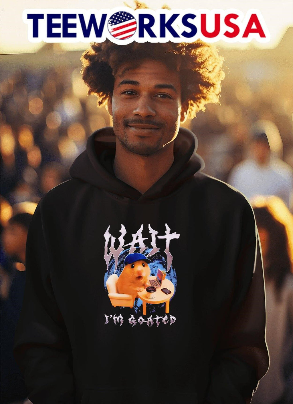 Goated Hamster - Adult & Kids T-Shirts, Sweatshirts & Hoodies apparel design preview 2