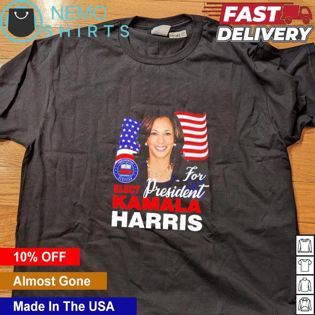 Kamala Harris elect for president presidential - Adult & Kids T-Shirts, Sweatshirts & Hoodies apparel design preview 4