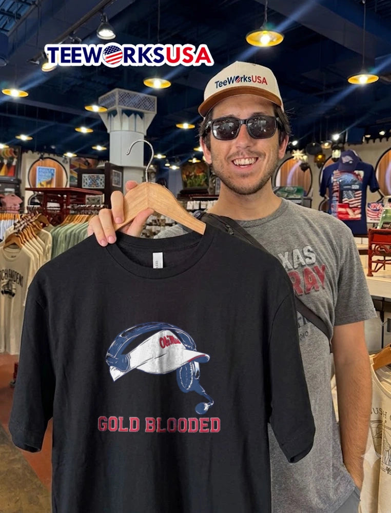 Ole Miss Rebels Gold Blooded headset and visor - Adult & Kids T-Shirts, Sweatshirts & Hoodies apparel design preview 2