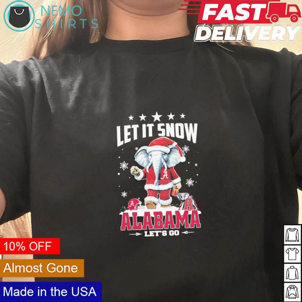 Let's it snow Alabama Crimson Tide go Christmas - Adult & Kids T-Shirts, Sweatshirts & Hoodies apparel design preview 3