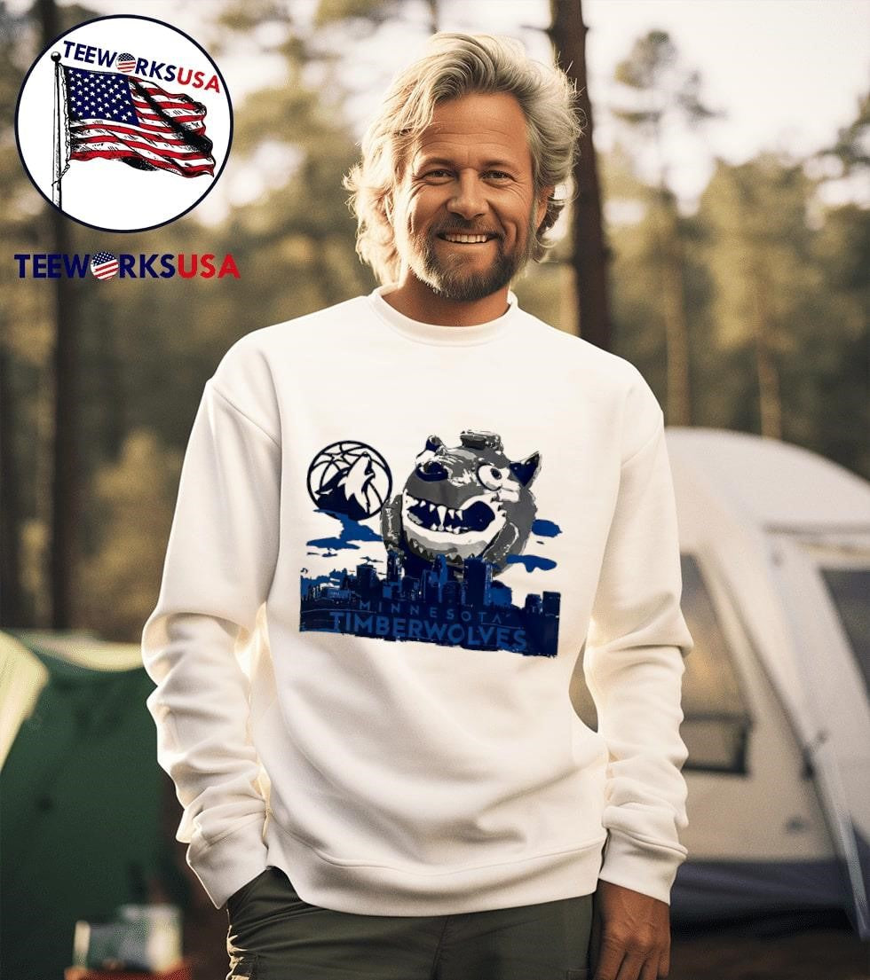Minnesota Timberwolves Target center city skyline - Adult & Kids T-Shirts, Sweatshirts & Hoodies apparel design preview 3
