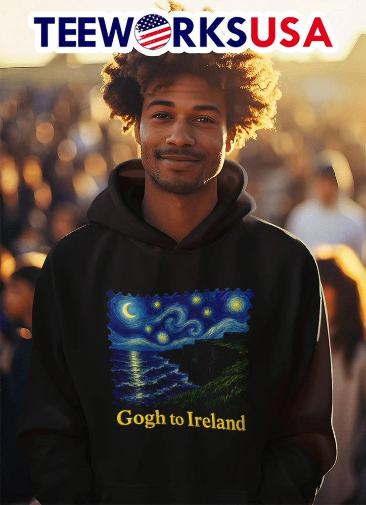 Gogh to Ireland - Adult & Kids T-Shirts, Sweatshirts & Hoodies apparel design preview 3