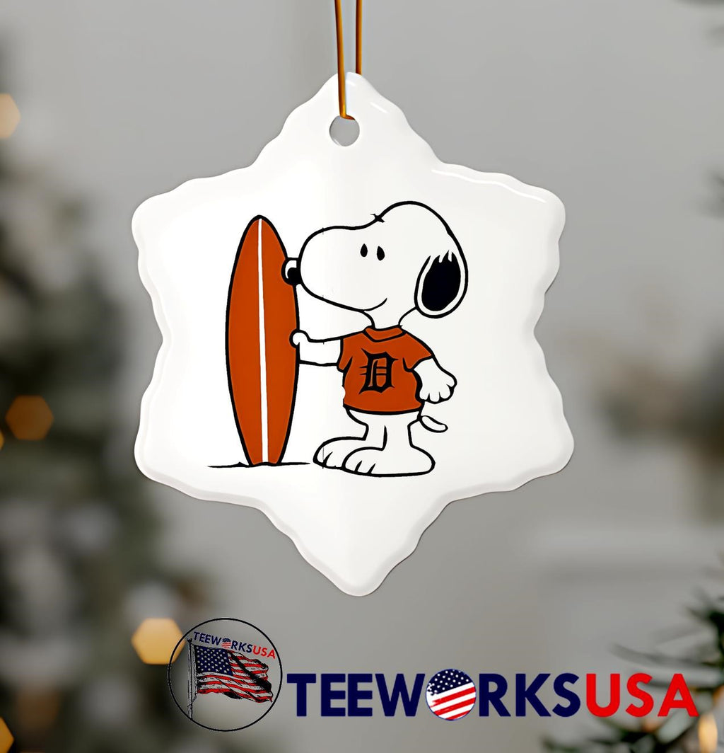 Detroit Tigers Snoopy Surfing - Adult & Kids T-Shirts, Sweatshirts & Hoodies apparel design preview 7