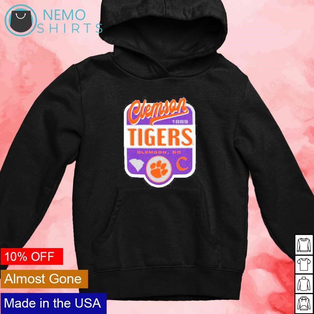 Clemson Tigers 1889 script sign - Adult & Kids T-Shirts, Sweatshirts & Hoodies apparel design preview 2