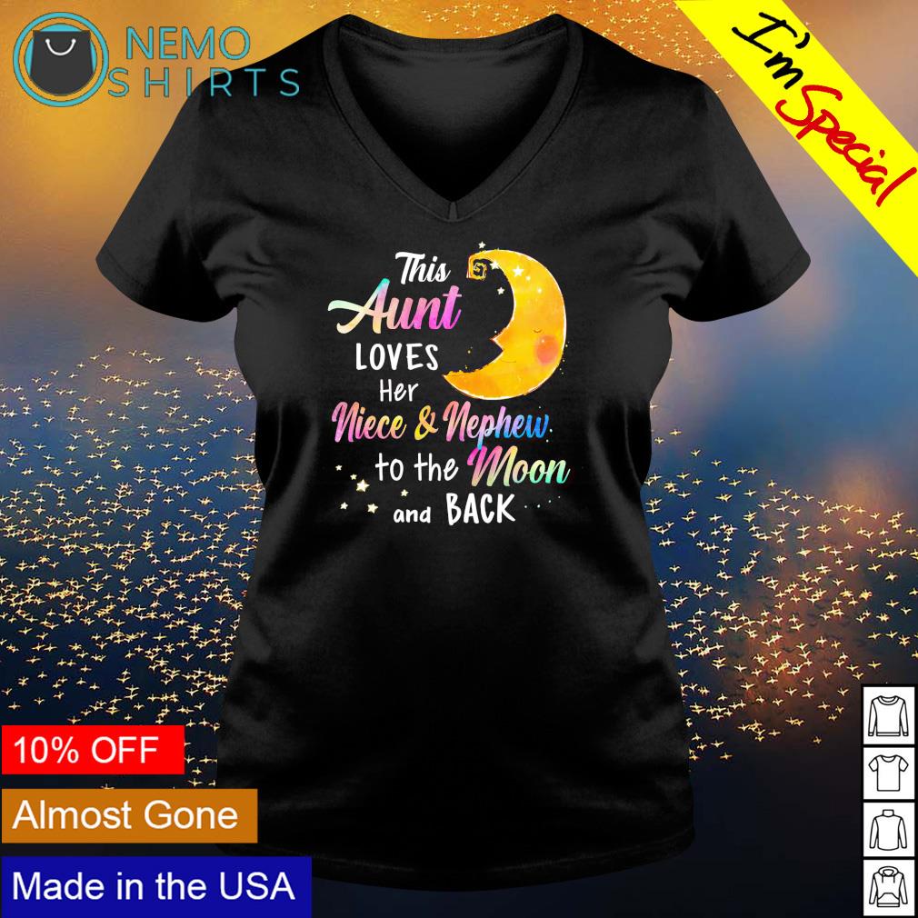 This Aunt loves her niece and nephew to the moon - Adult & Kids T-Shirts, Sweatshirts & Hoodies apparel design preview 5