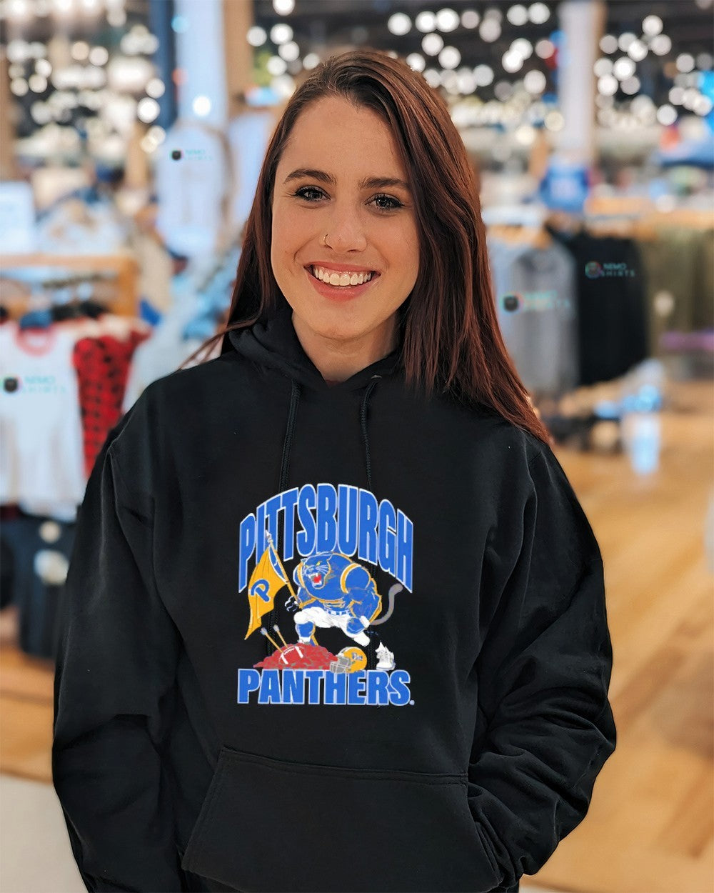 Pittsburgh Panthers mascot plant flag - Adult & Kids T-Shirts, Sweatshirts & Hoodies apparel design preview 5
