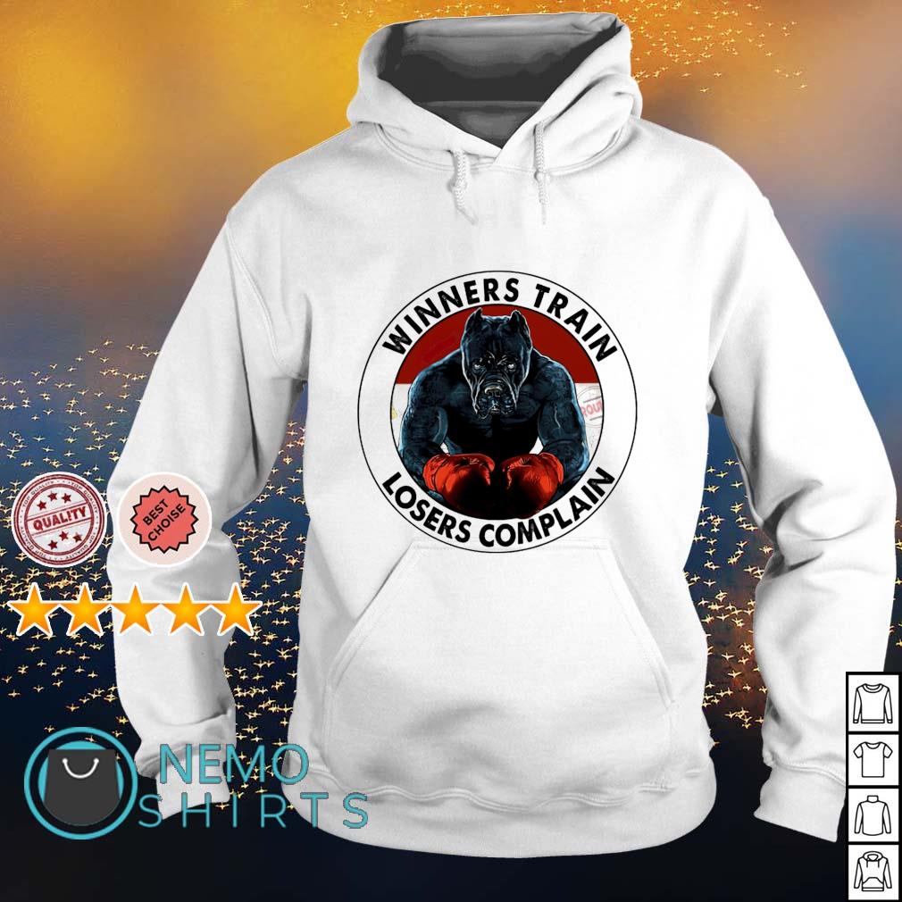 Pit bull winners train losers complain - Adult & Kids T-Shirts, Sweatshirts & Hoodies apparel design preview 2