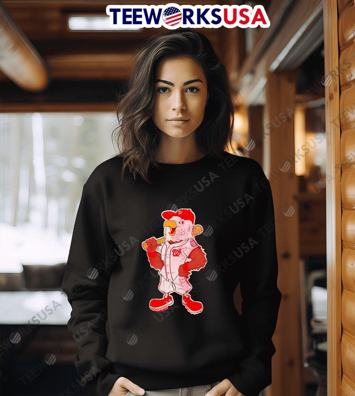 Washington Nationals baseball mascot vintage - Adult & Kids T-Shirts, Sweatshirts & Hoodies apparel design preview 6