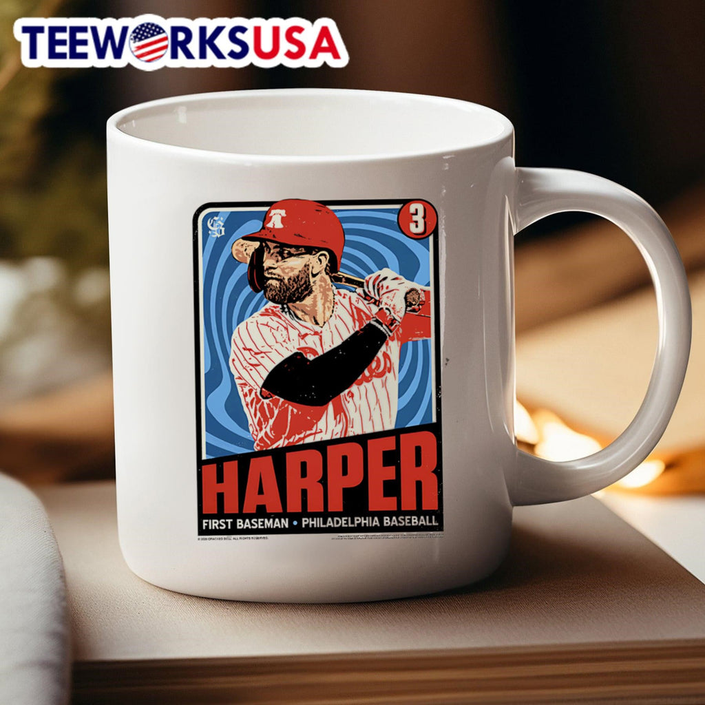 Harper First Baseman Philadelphia baseball poster - Adult & Kids T-Shirts, Sweatshirts & Hoodies apparel design preview 4