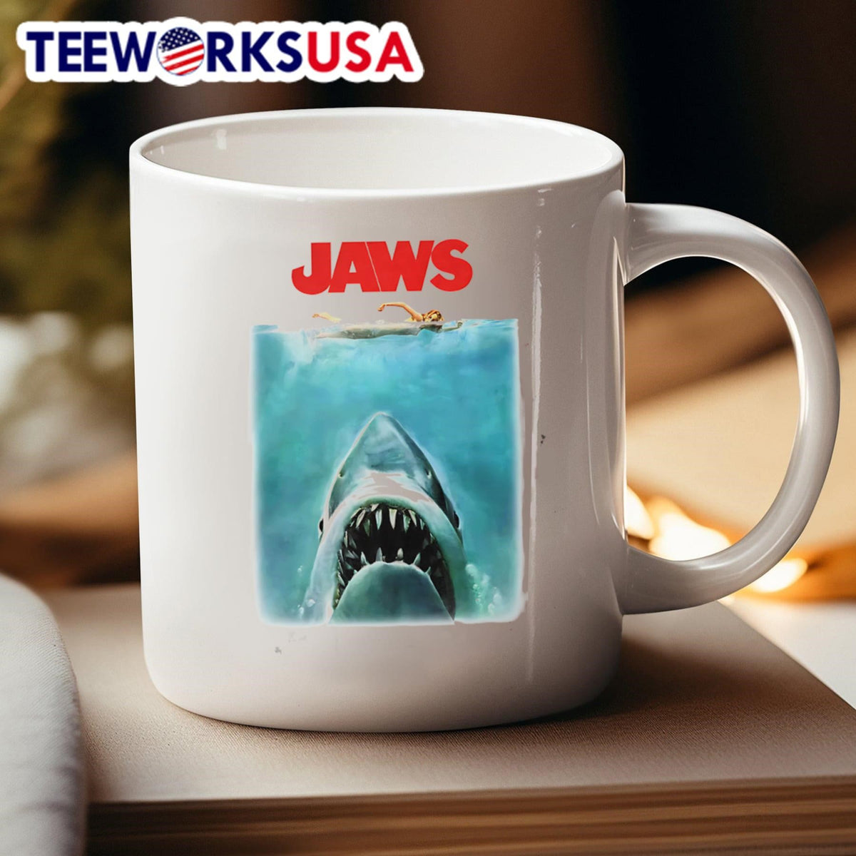 Jaws 50th anniversary poster - Adult & Kids T-Shirts, Sweatshirts & Hoodies apparel design preview 4