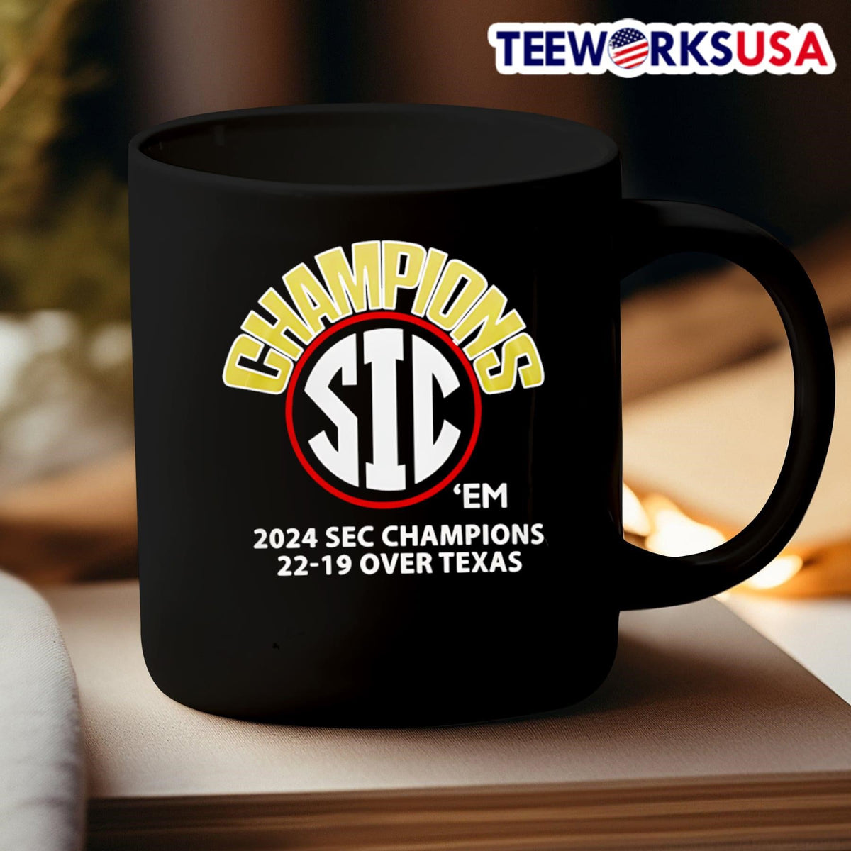 Georgia Bulldogs Sic 'em Champions SEC 2024 - Adult & Kids T-Shirts, Sweatshirts & Hoodies apparel design preview 3