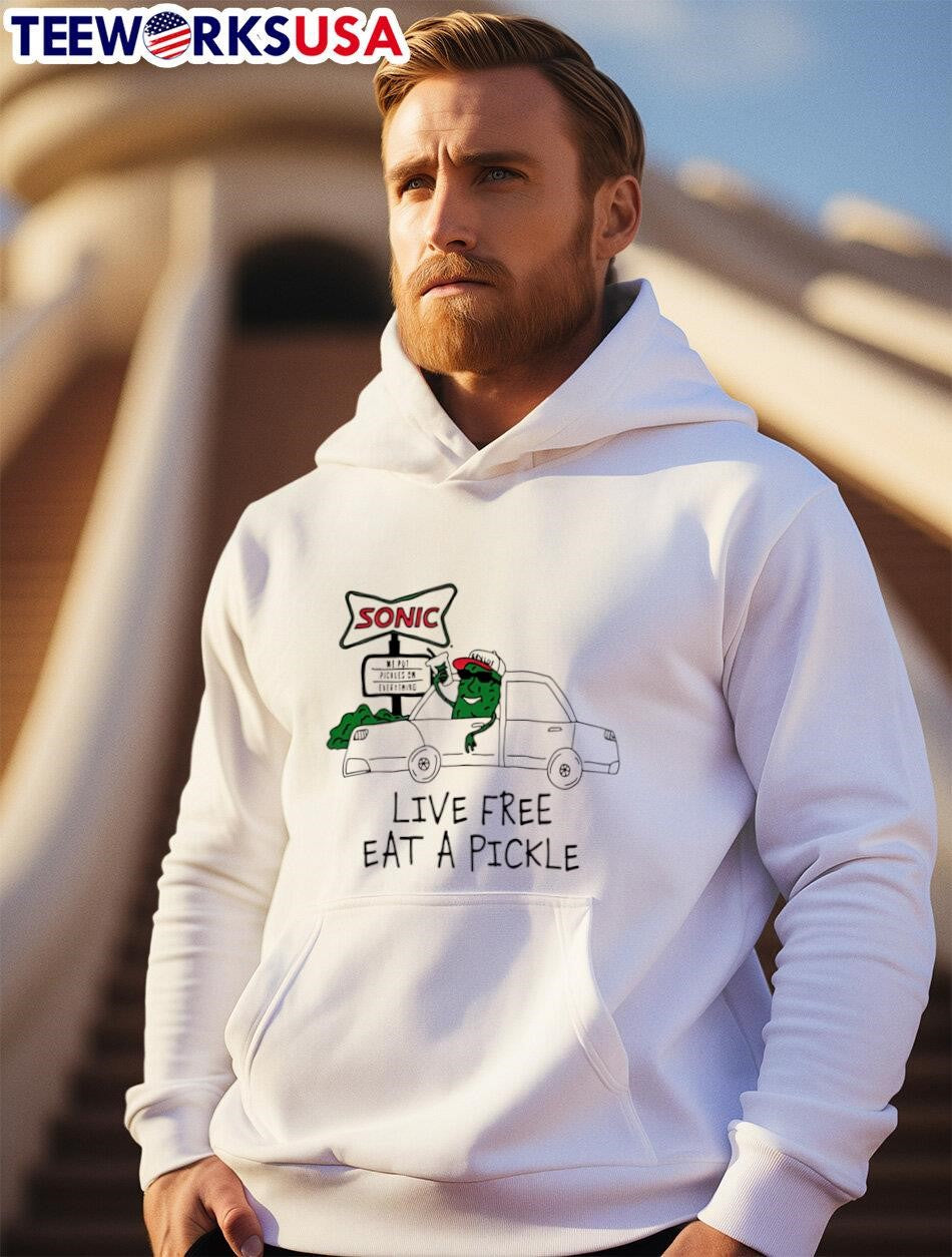 Live free eat a pickle - Adult & Kids T-Shirts, Sweatshirts & Hoodies apparel design preview 2