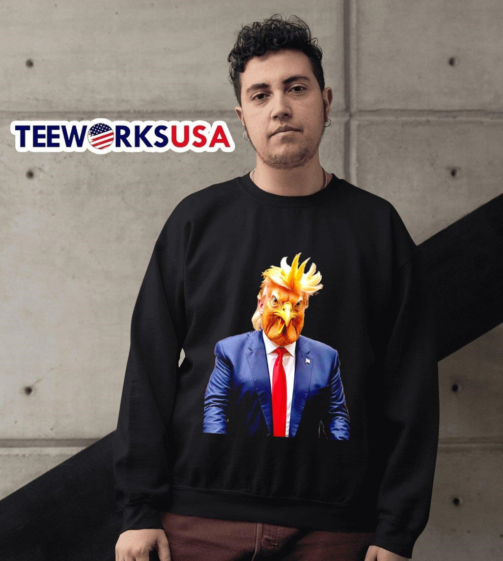 Chicken president Donald Trump - Adult & Kids T-Shirts, Sweatshirts & Hoodies apparel design preview 3