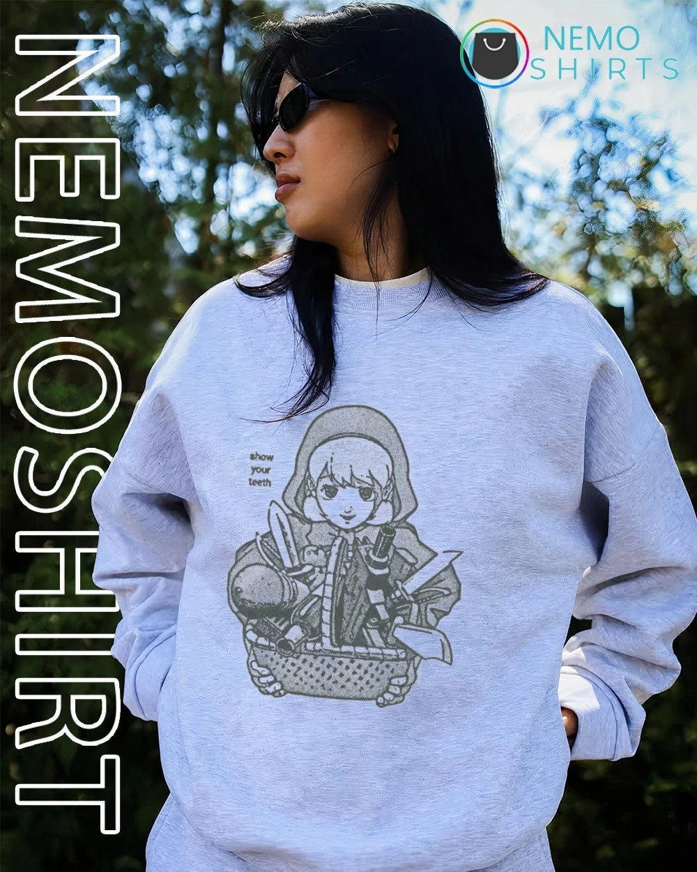 Coco Witch Hat Atelier show your teeth - Adult & Kids T-Shirts, Sweatshirts & Hoodies apparel design preview 4