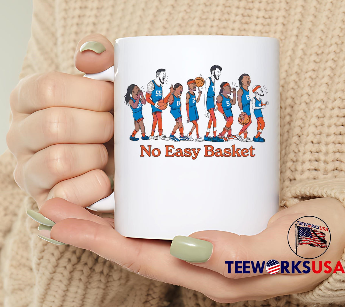 Cartoon Oklahoma City Thunder Players Lined Up With - Adult & Kids T-Shirts, Sweatshirts & Hoodies apparel design preview 6