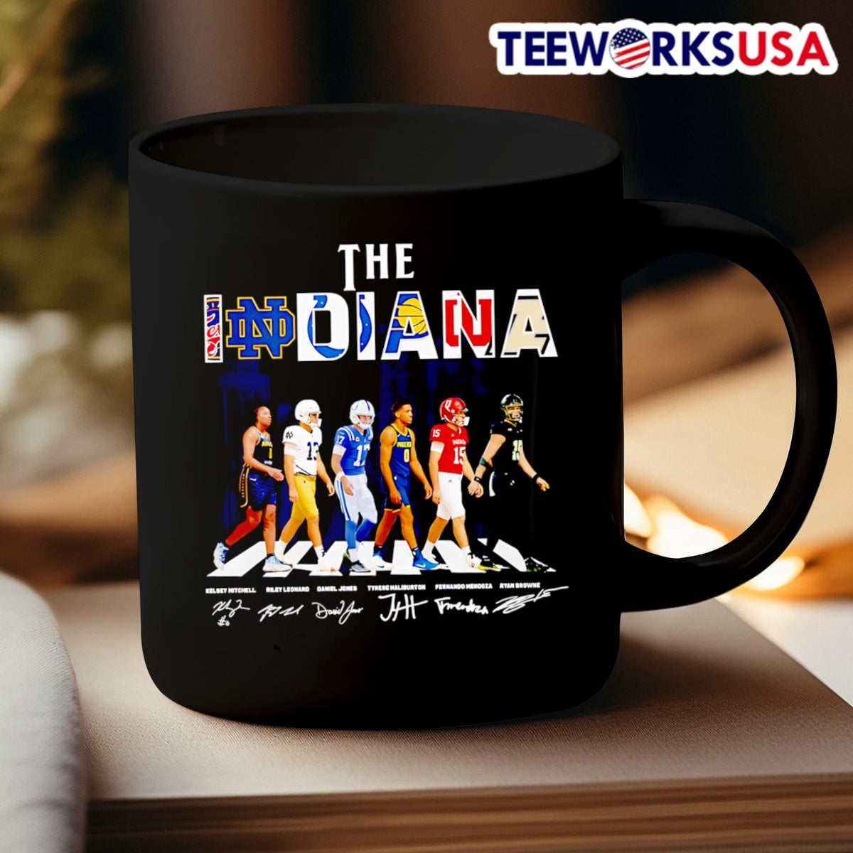 The Indiana Abbey Road signatures - Adult & Kids T-Shirts, Sweatshirts & Hoodies apparel design preview 3