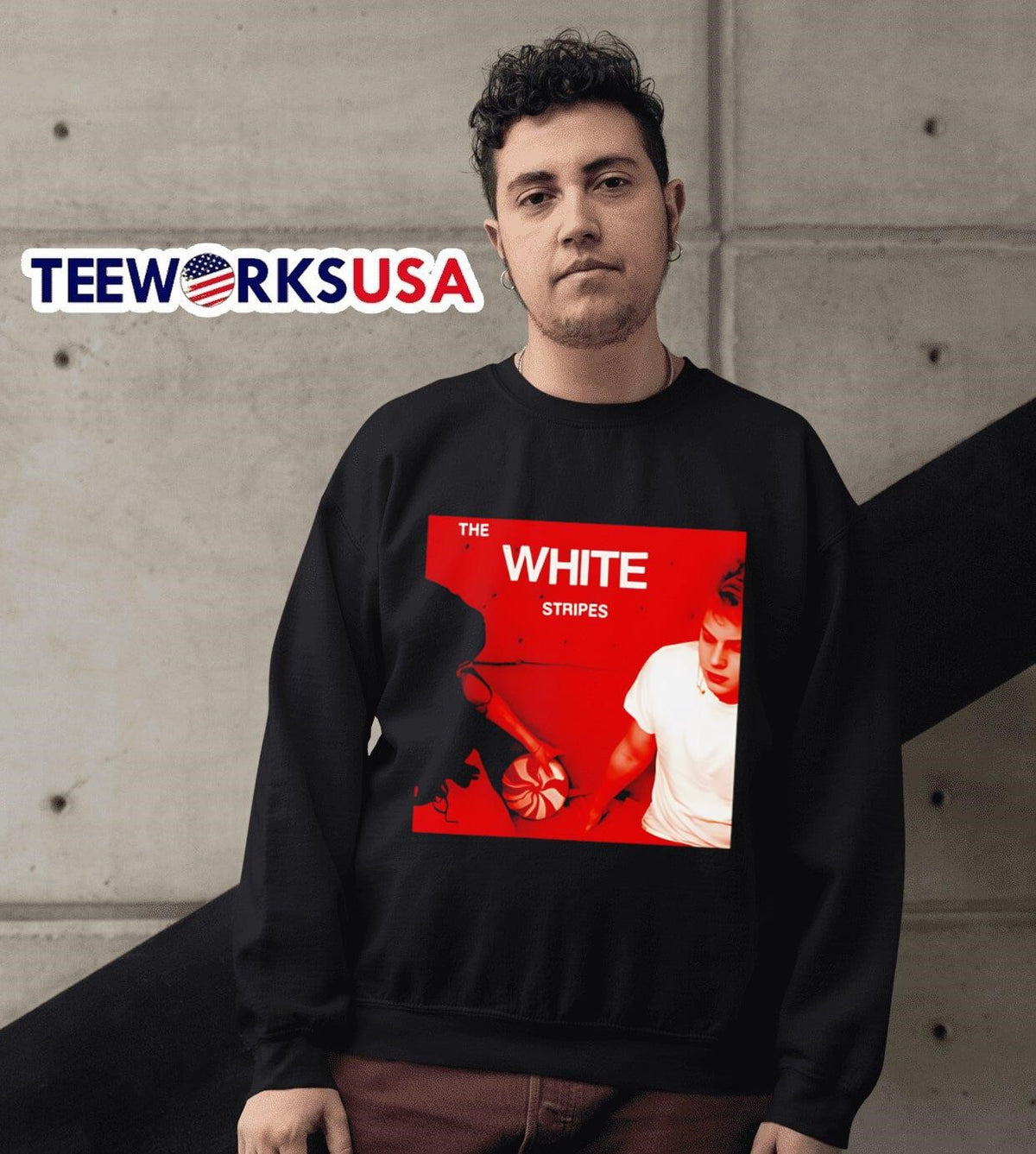 Jack White The Stripes Let's Shake Hands WS - Adult & Kids T-Shirts, Sweatshirts & Hoodies apparel design preview 6