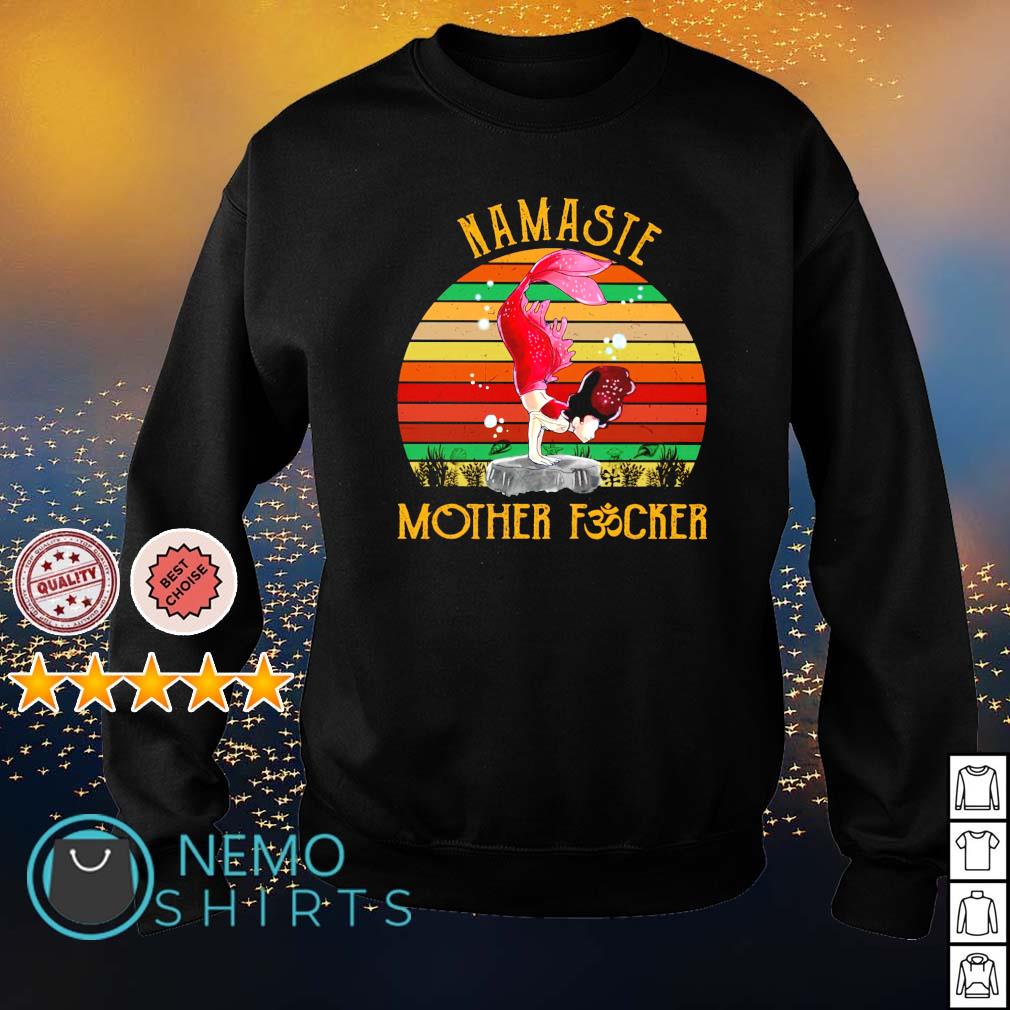 Mermaid namaste mother fucker vintage - Adult & Kids T-Shirts, Sweatshirts & Hoodies apparel design preview 4