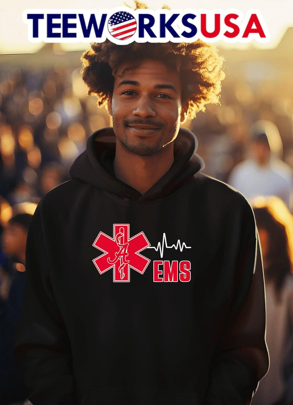 Ems heartbeat Alabama Crimson Tide logo - Adult & Kids T-Shirts, Sweatshirts & Hoodies apparel design preview 2