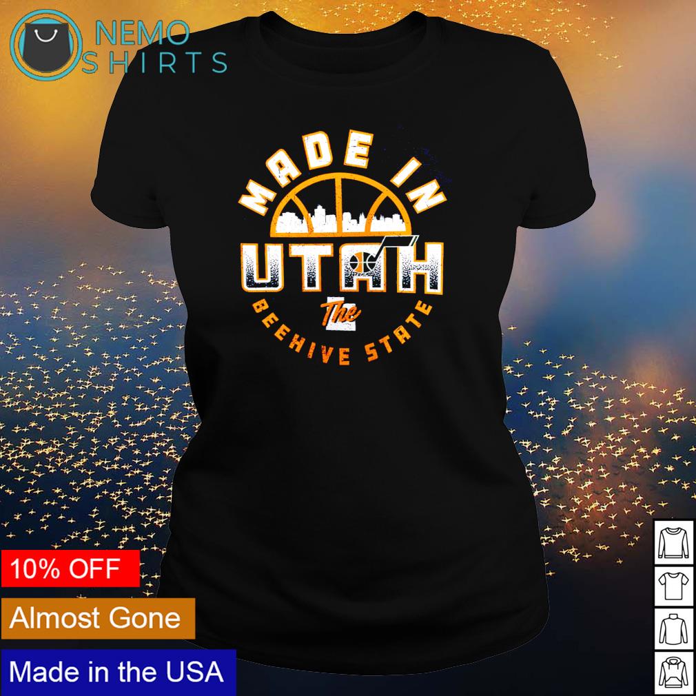 Utah Jazz Made In the Beehive state - Adult & Kids T-Shirts, Sweatshirts & Hoodies apparel design preview 3