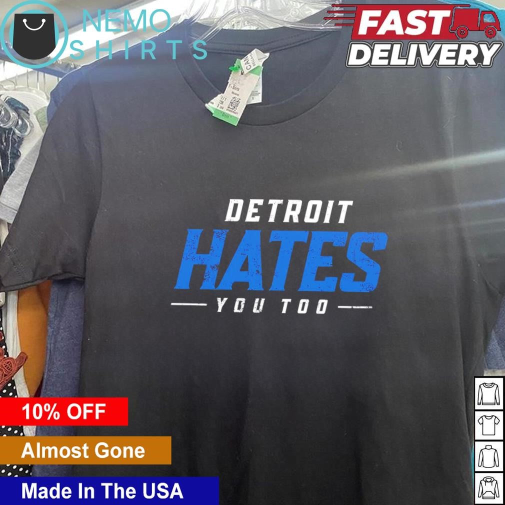 Detroit hates you too Lions - Adult & Kids T-Shirts, Sweatshirts & Hoodies apparel design preview 5