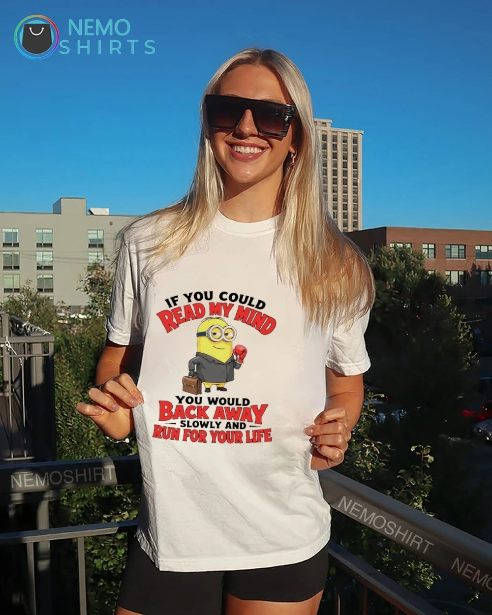 Minion If You Could Read My Mind Would Back Away - Adult & Kids T-Shirts, Sweatshirts & Hoodies apparel design preview 7