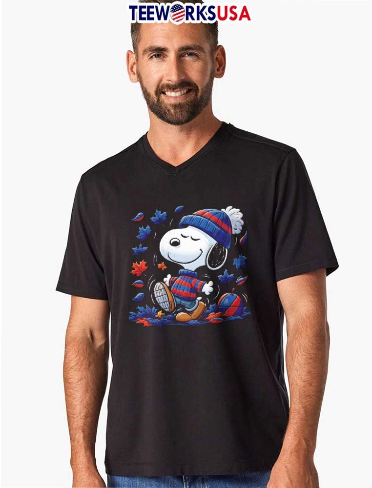 Snoopy Wearing Beanie Sweater Dancing In Falling - Adult & Kids T-Shirts, Sweatshirts & Hoodies apparel design preview 8