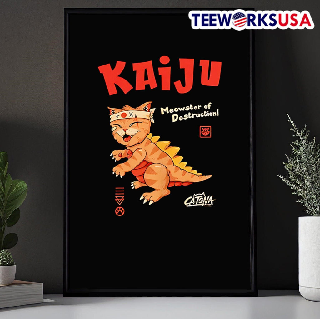 Kaiju Meowster of Destruction - Adult & Kids T-Shirts, Sweatshirts & Hoodies apparel design preview 5