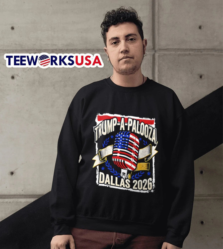 Trump-a-palooza Dallas 2026 Midterm Rally - Adult & Kids T-Shirts, Sweatshirts & Hoodies apparel design preview 5