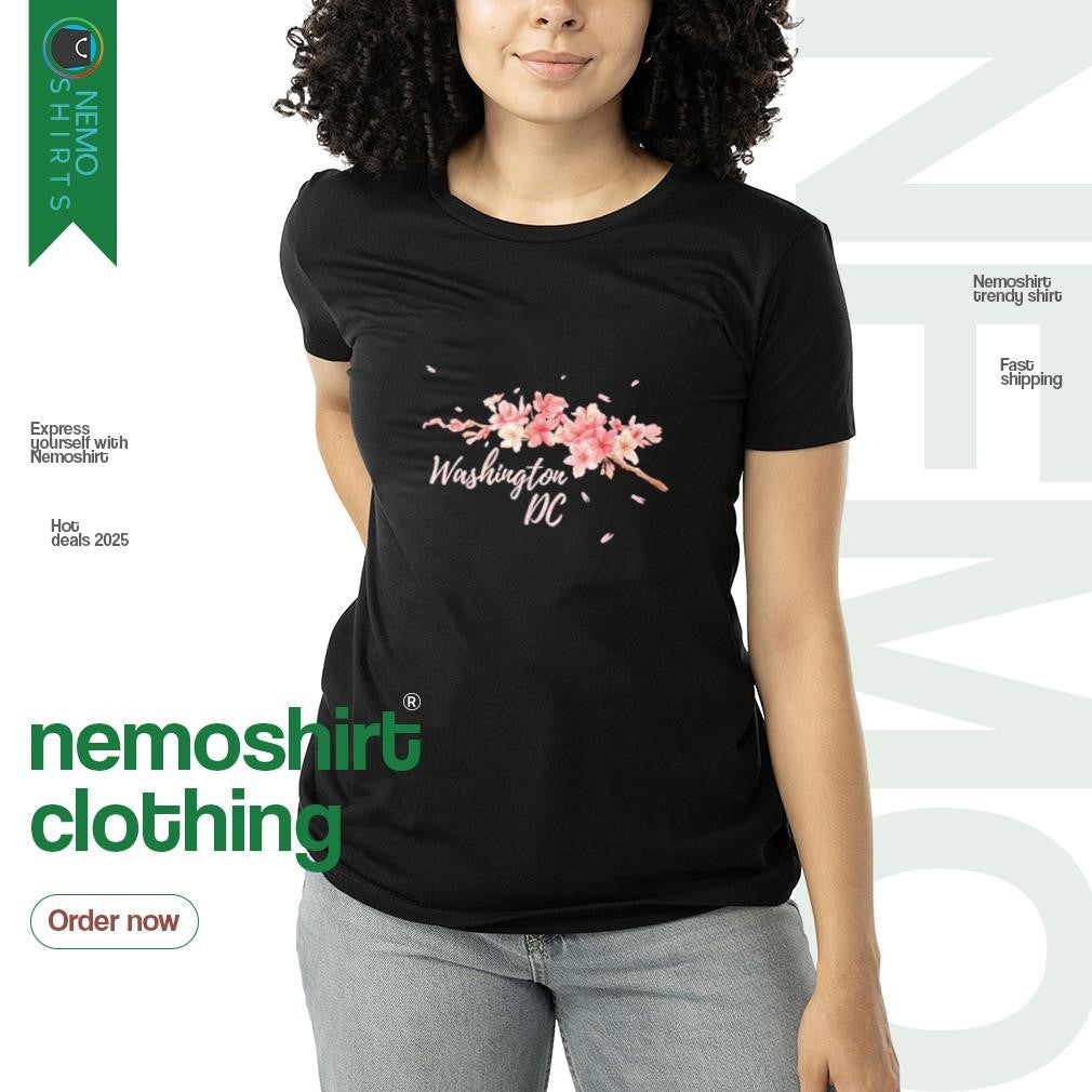 Washington Dc cherry blossom tree - Adult & Kids T-Shirts, Sweatshirts & Hoodies apparel design preview 3