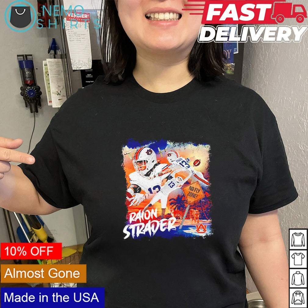 Raion Strader Auburn Tigers no fly zone vintage - Adult & Kids T-Shirts, Sweatshirts & Hoodies apparel design preview 3