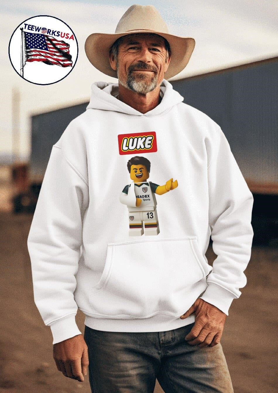 Luke O'Nien Toy Brick - Adult & Kids T-Shirts, Sweatshirts & Hoodies apparel design preview 2