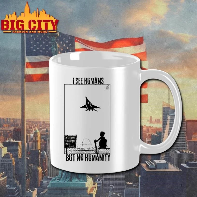 I See Humans But No Humanity Fighter Jet Anti War - Adult & Kids T-Shirts, Sweatshirts & Hoodies apparel design preview 3