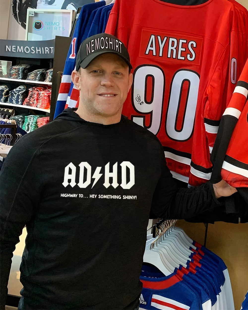 ADHD highway to hey something shiny - Adult & Kids T-Shirts, Sweatshirts & Hoodies apparel design preview 2
