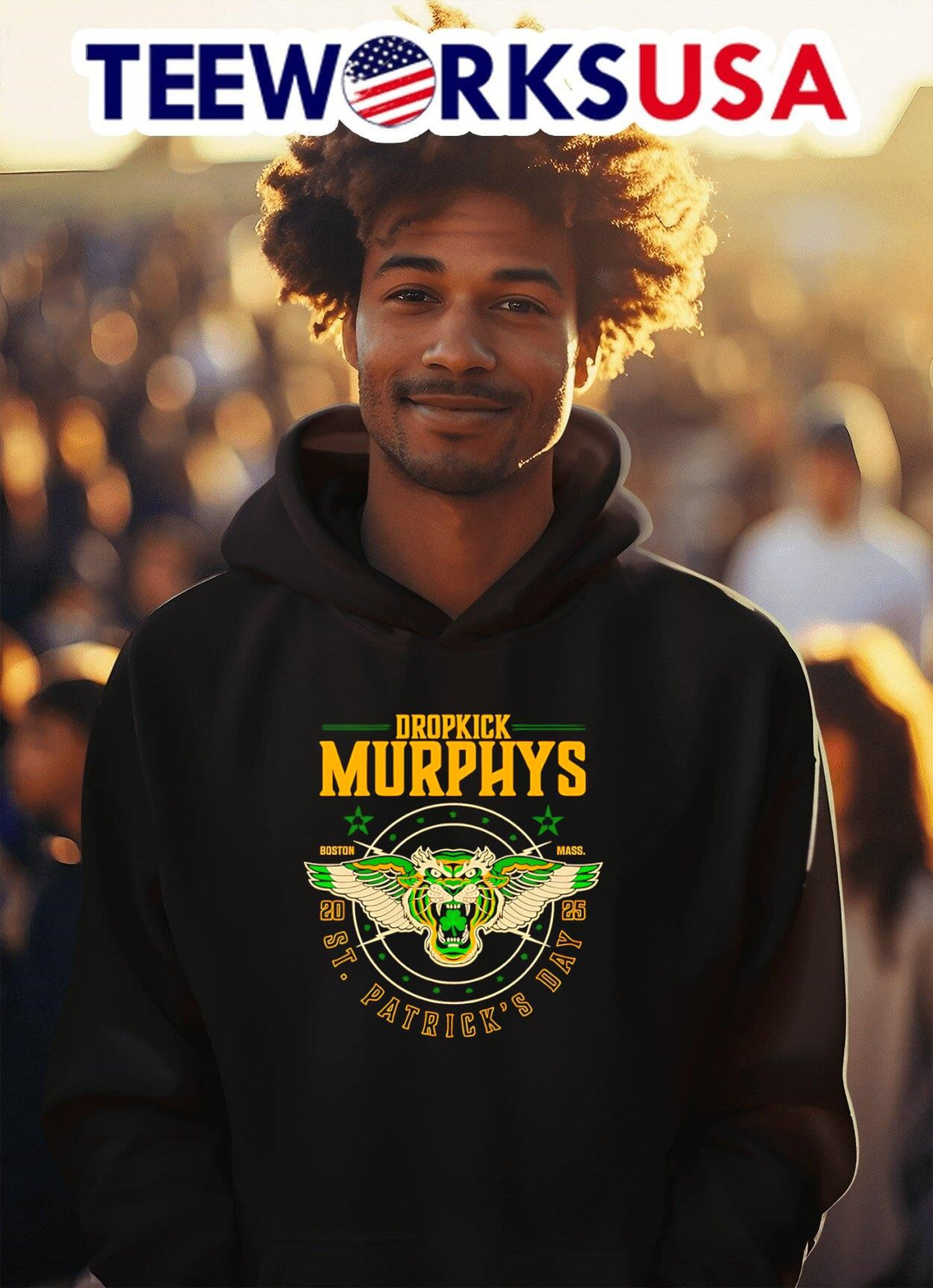 Dropkick Murphys St. Patrick's Day 2025 Tiger Tour - Adult & Kids T-Shirts, Sweatshirts & Hoodies apparel design preview 2