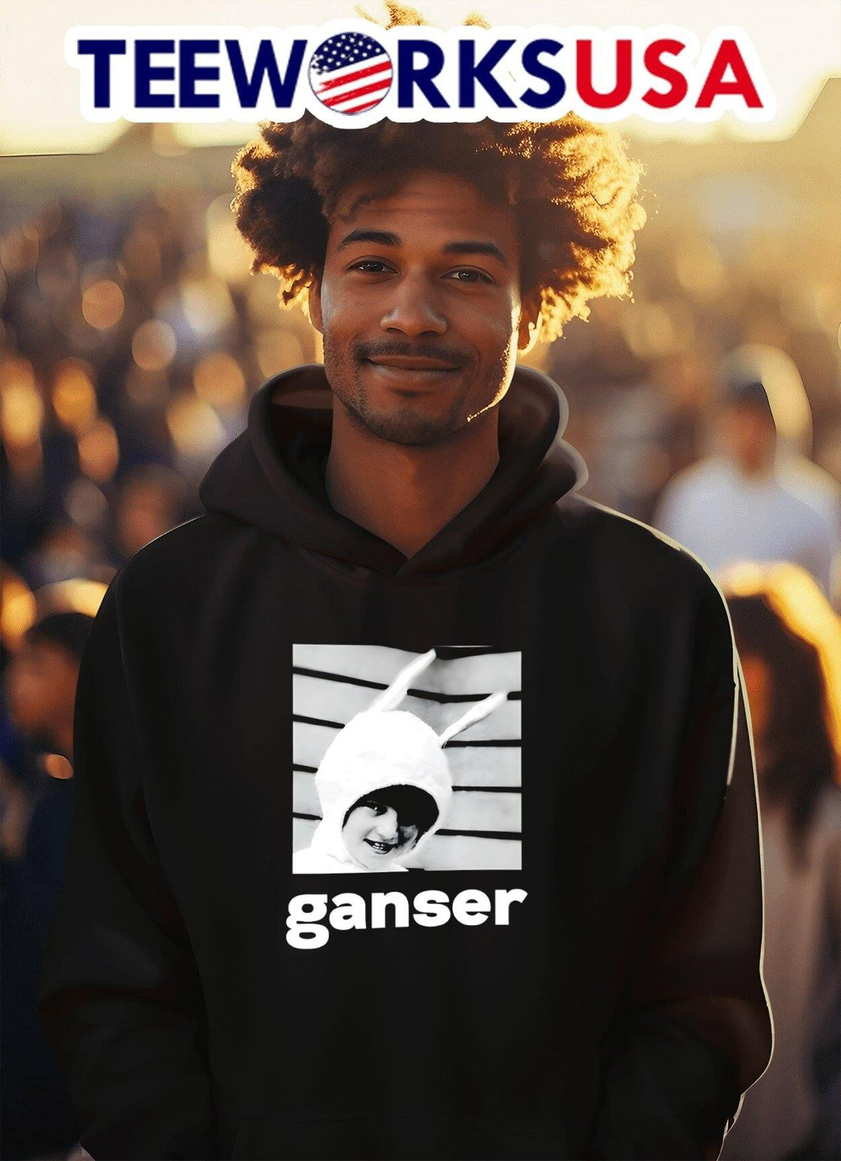 Rabbit Kid Ganser - Adult & Kids T-Shirts, Sweatshirts & Hoodies apparel design preview 2