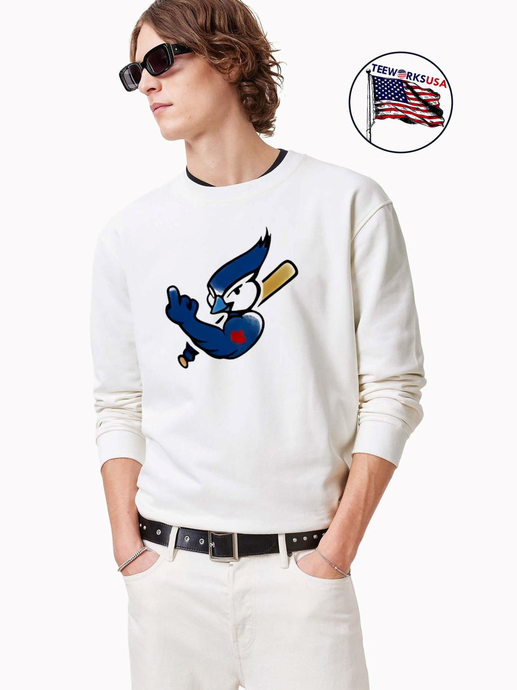 2025 World Series Ace Middle Finger Toronto Blue Jays - Adult & Kids T-Shirts, Sweatshirts & Hoodies apparel design preview 3