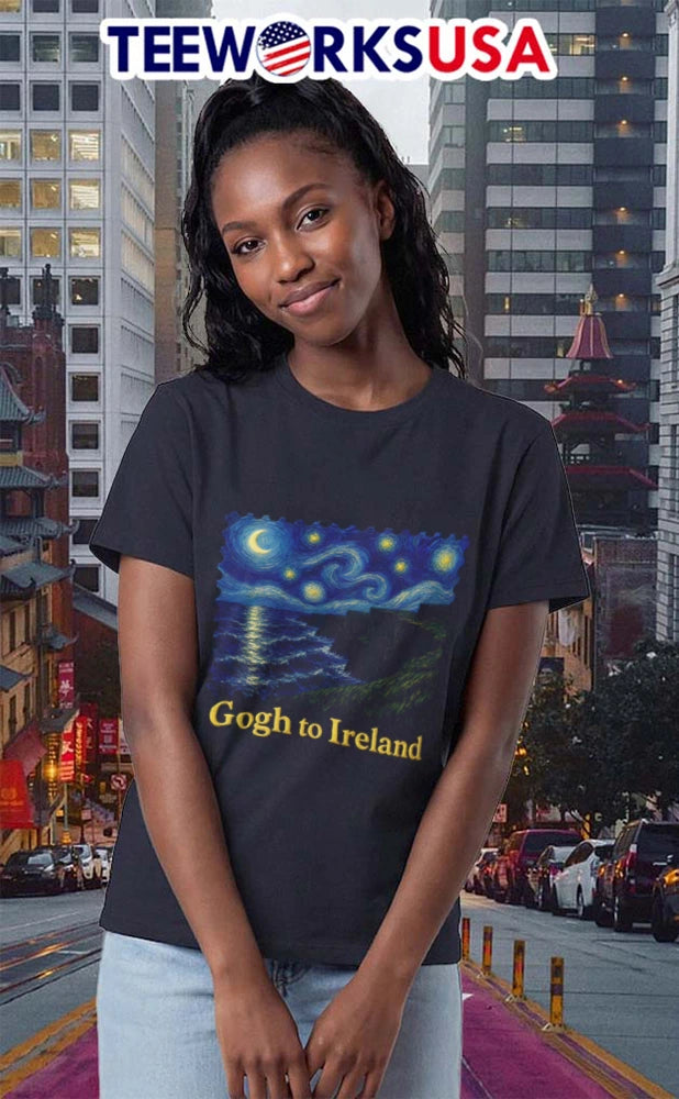 Gogh to Ireland - Adult & Kids T-Shirts, Sweatshirts & Hoodies apparel design preview 2