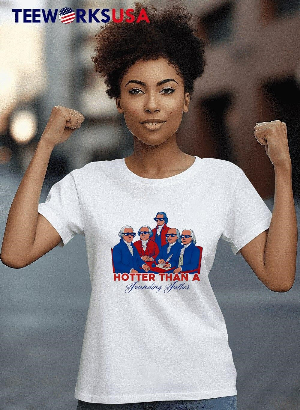 Hotter than a Founding Father - Adult & Kids T-Shirts, Sweatshirts & Hoodies apparel design preview 8